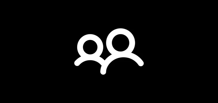 A banner with an icon of two persons together